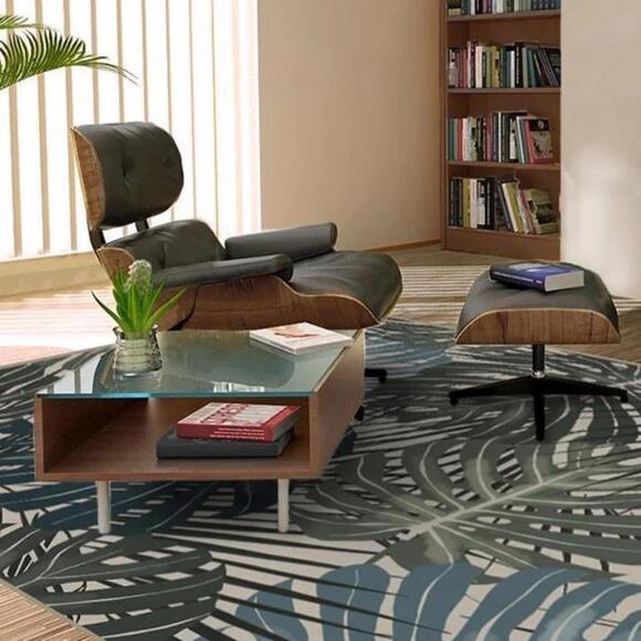 Monstera Jade Washable Rug - Picture 1 of 5